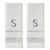 Casual Monogram Letter S Hand Towel 2 piece set, white, cotton by SKL Home 2 Casual Monogram Letter S Hand Towel 2 piece set, white, cotton by SKL Home -Better Trends Sales Store white skl home bath towels w453800083s203 64 1000