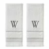 Casual Monogram Letter W Hand Towel 2 piece set, white, cotton by SKL Home -Better Trends Sales Store white skl home bath towels w453800083w203 64 1000