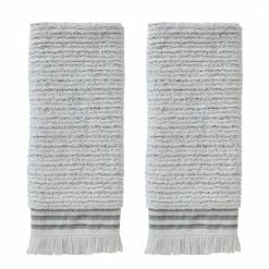 Subtle Stripe 2 Piece Hand Towel Set White by SKL Home